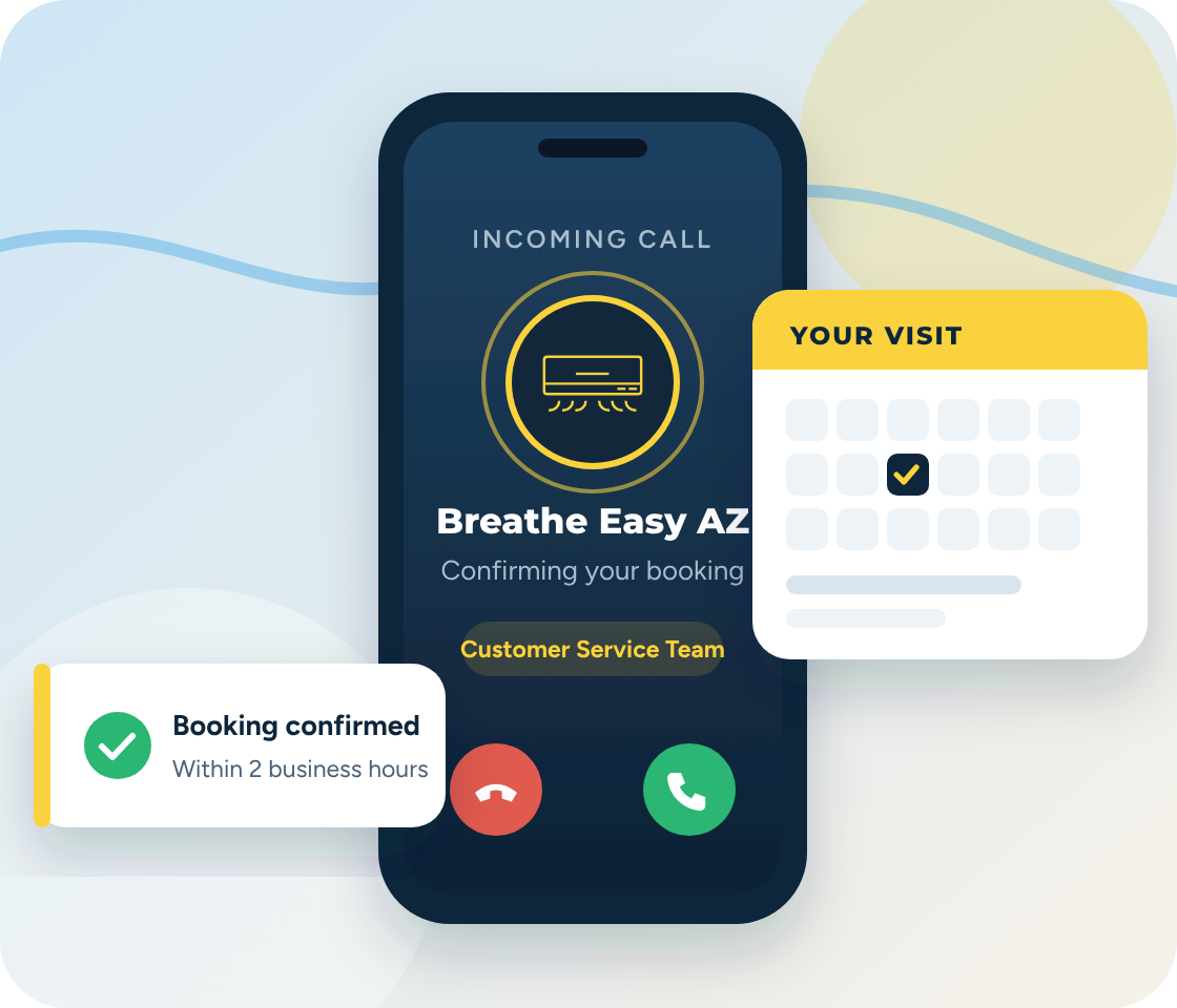 Our team calls to confirm every booking